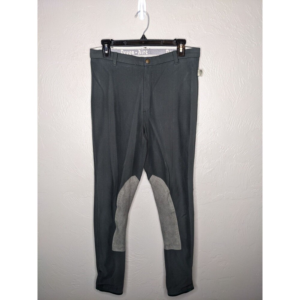 Devon-Aire Womens 30R Green Equestrian Horseback Equine Riding Breeches 875